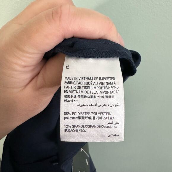 INC INTERNATIONAL CONCEPTS Pants 12 Bootcut Flare Leg Mid Rise Pleated Blue NWT - Picture 11 of 11